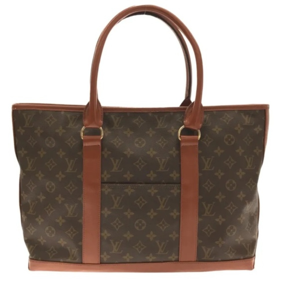 Vintage Louis Vuitton Weekender PM tote logo leather trim‎ GUC